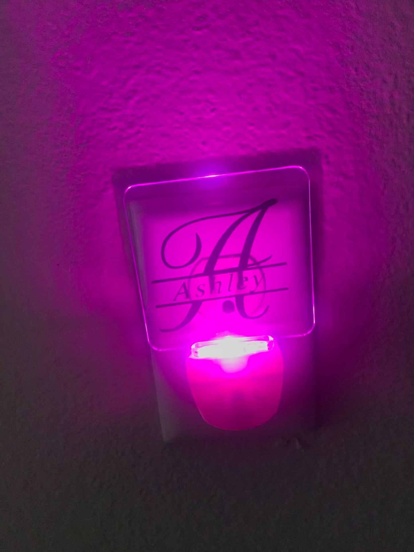 Monogram with Name Night Light (Girl)